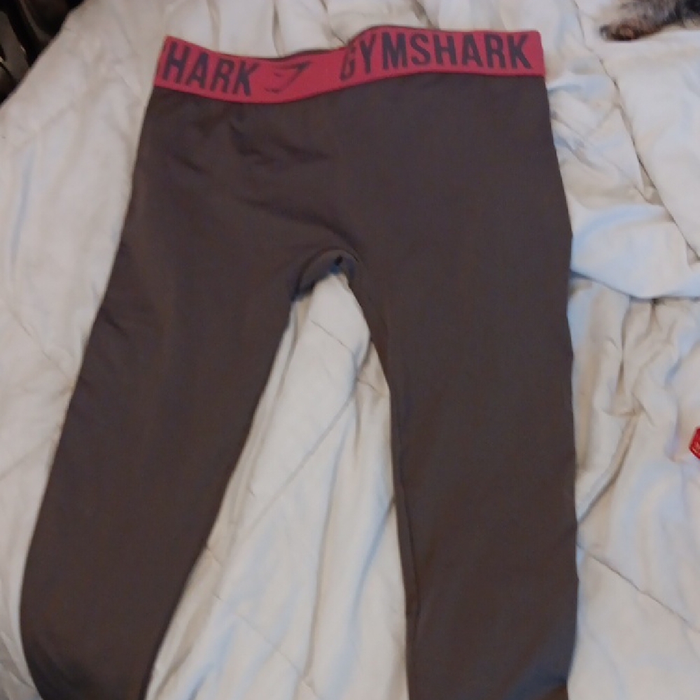Gymshark Leggings with Red Waistband